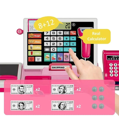 Shopping Cash Register Playset with Real Calculato