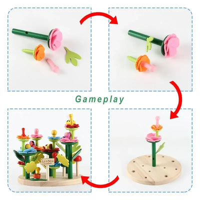 Flower Garden Building Wooden Toys