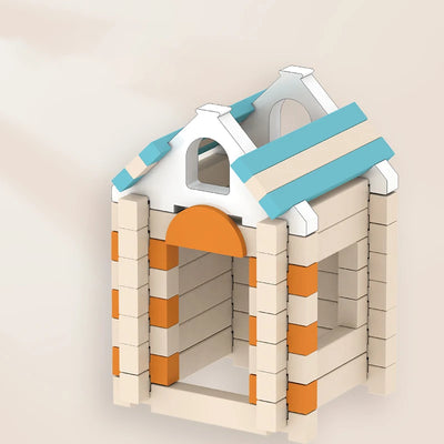Wooden Building Blocks Set Toddler Natural Wood Block Montessori Learning Toy