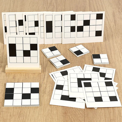 Wooden Black White Logic Puzzle Montessori Educational Toy