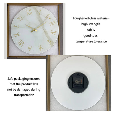 tempered glass wall clock