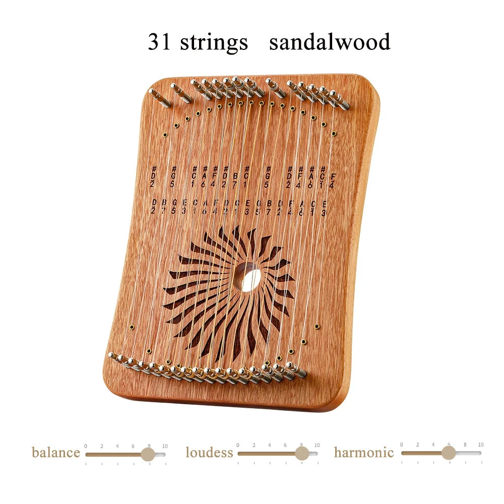 31  Kalimba Strings Finger Harp Wood