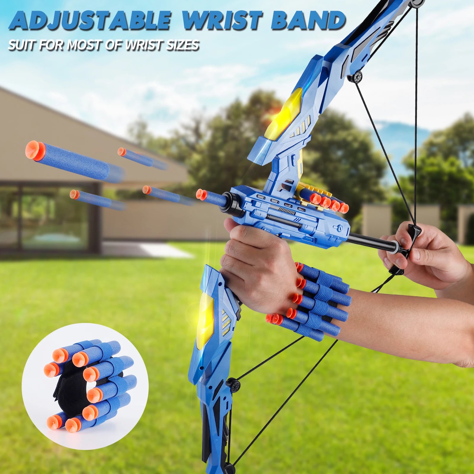 Kids Soft Dart Archery Set with LED Lights