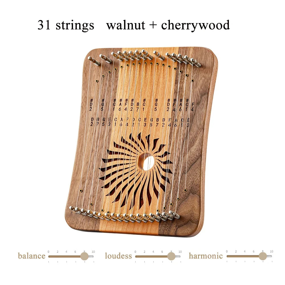 31  Kalimba Strings Finger Harp Wood
