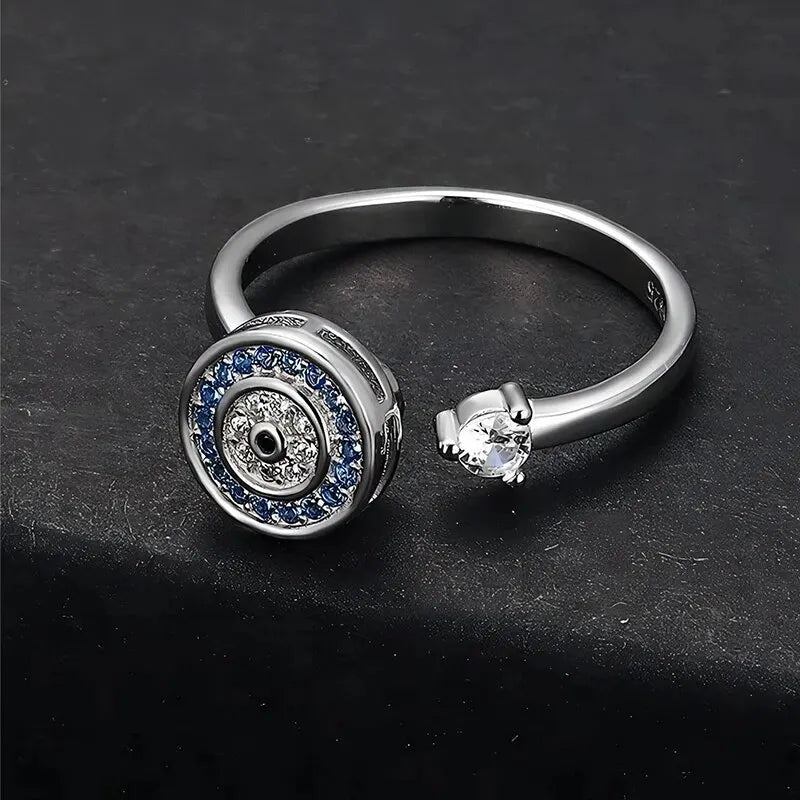 Casual Rotation Round Copper Zirconia Rings