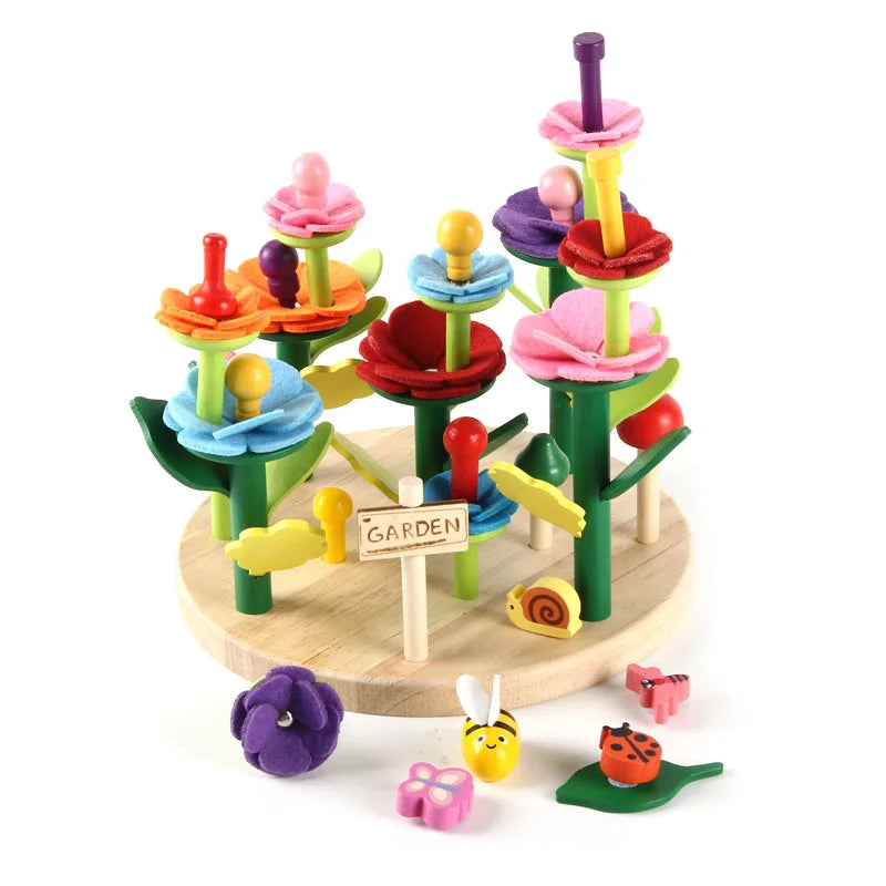 Flower Garden Building Wooden Toys