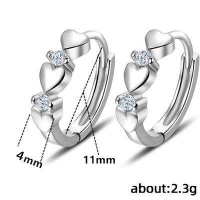 Cute Heart Small Hoop Earrings