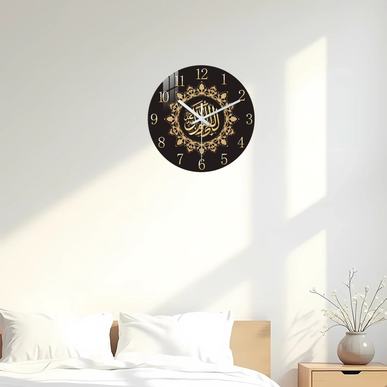 Geometric Line Wooden Wall Clock