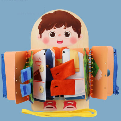 Multi-layer Wooden Busy Board For Children Montessori Early Education