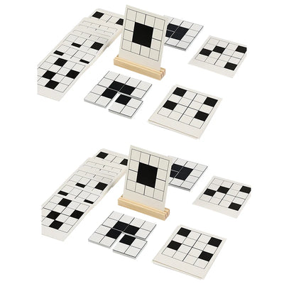 Wooden Black White Logic Puzzle Montessori Educational Toy