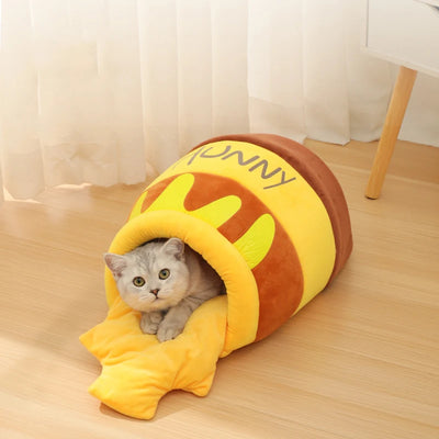 Bed honey jar cat nest