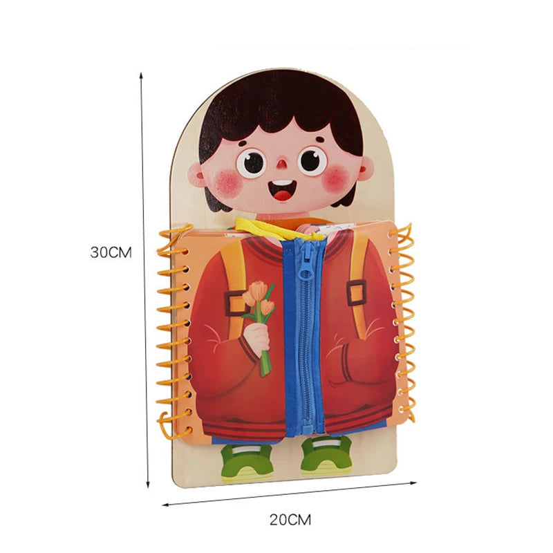 Multi-layer Wooden Busy Board For Children Montessori Early Education