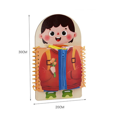 Multi-layer Wooden Busy Board For Children Montessori Early Education