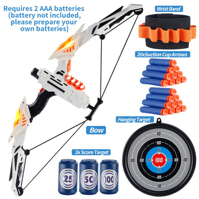 Kids Soft Dart Archery Set with LED Lights