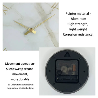 tempered glass wall clock