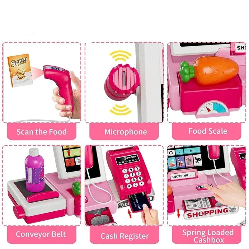 Shopping Cash Register Playset with Real Calculato