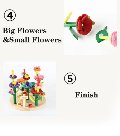 Flower Garden Building Wooden Toys