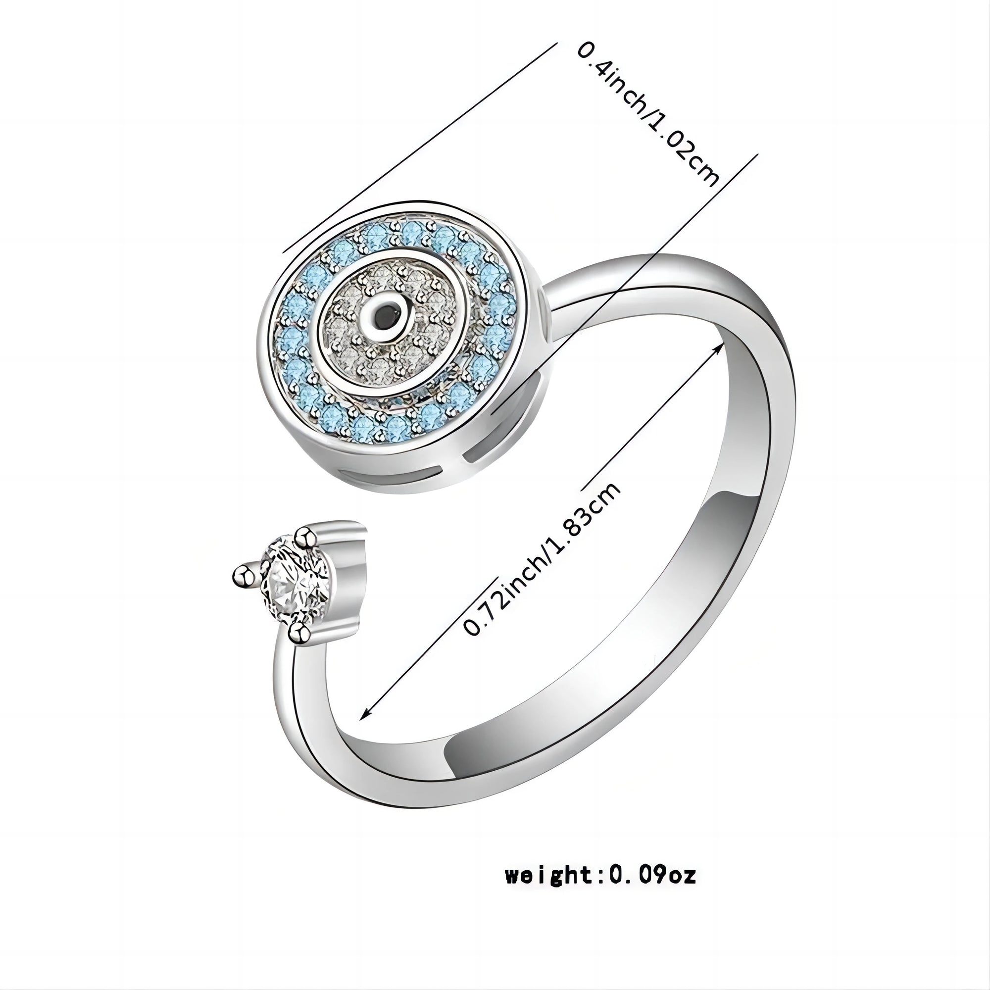 Casual Rotation Round Copper Zirconia Rings