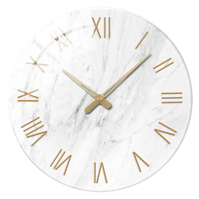 tempered glass wall clock