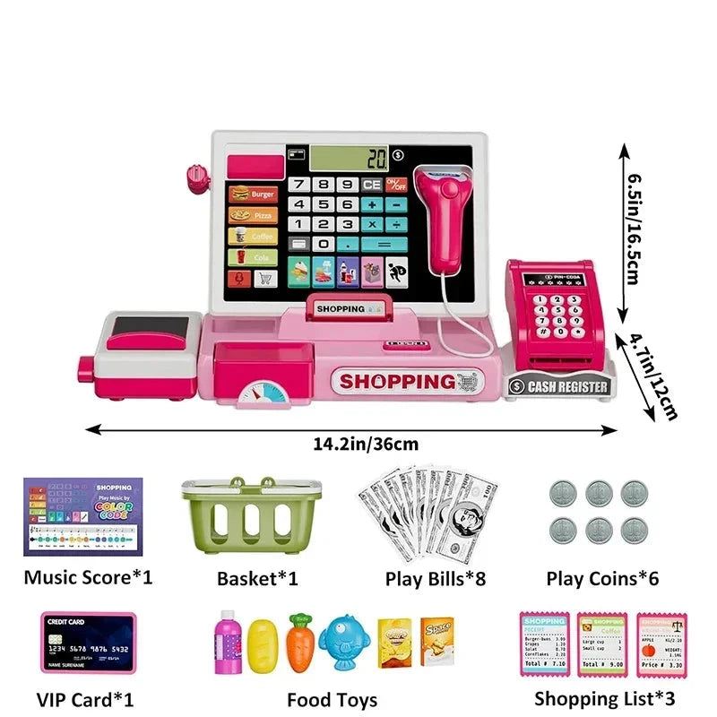 Shopping Cash Register Playset with Real Calculato