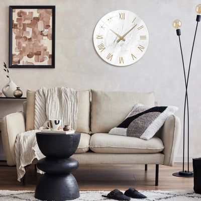 tempered glass wall clock