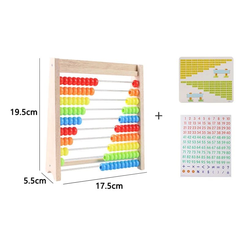 Wooden Counting Toy Abacus Montessori Education Math Toy