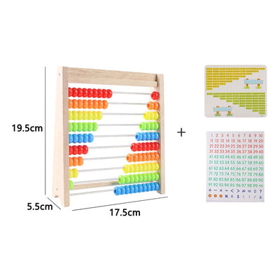 Wooden Counting Toy Abacus Montessori Education Math Toy