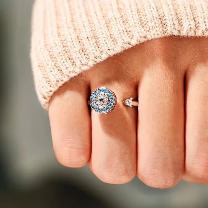 Casual Rotation Round Copper Zirconia Rings