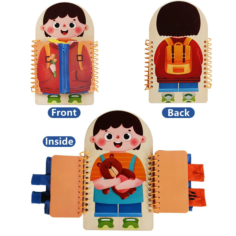 Multi-layer Wooden Busy Board For Children Montessori Early Education