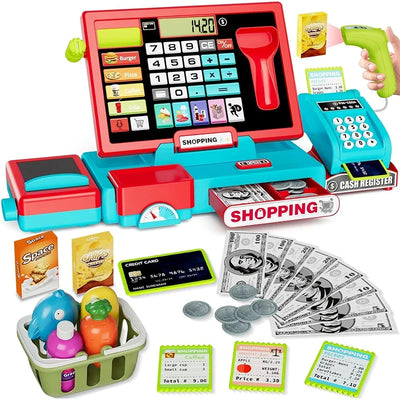 Shopping Cash Register Playset with Real Calculato