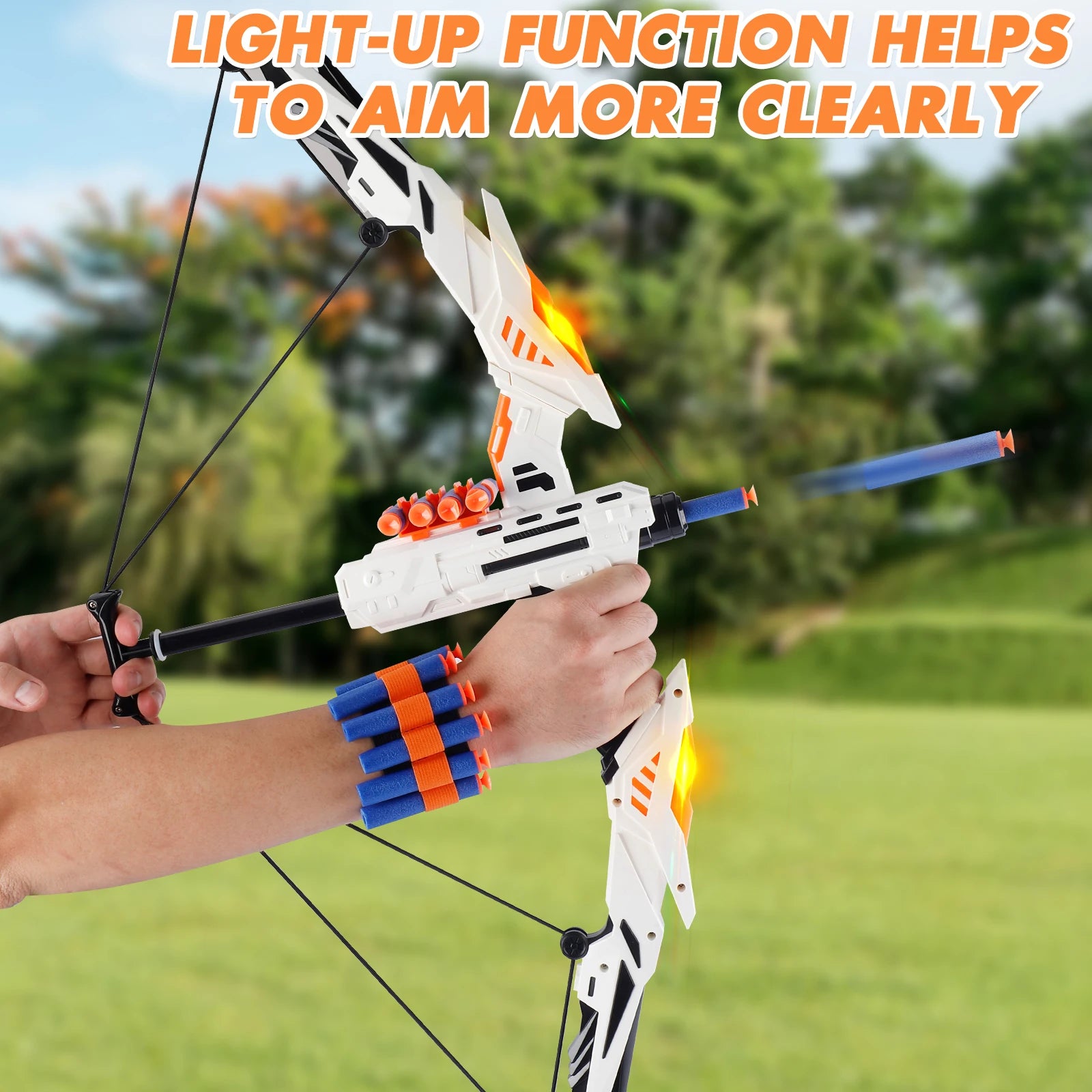 Kids Soft Dart Archery Set with LED Lights