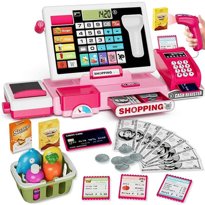 Shopping Cash Register Playset with Real Calculato