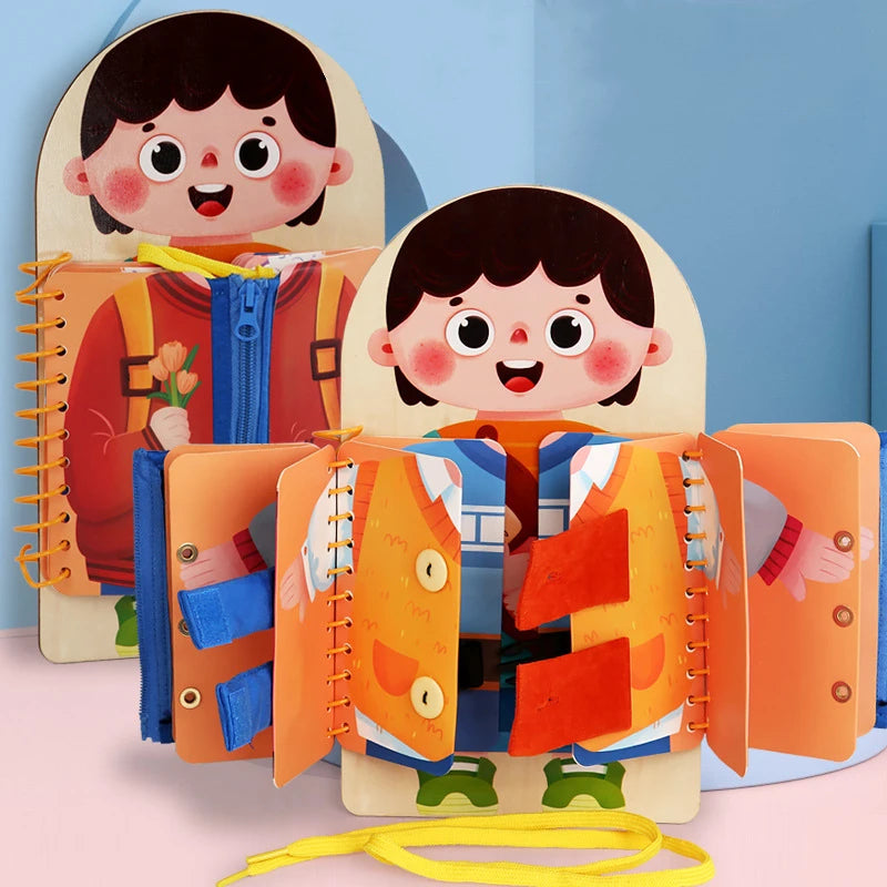 Multi-layer Wooden Busy Board For Children Montessori Early Education