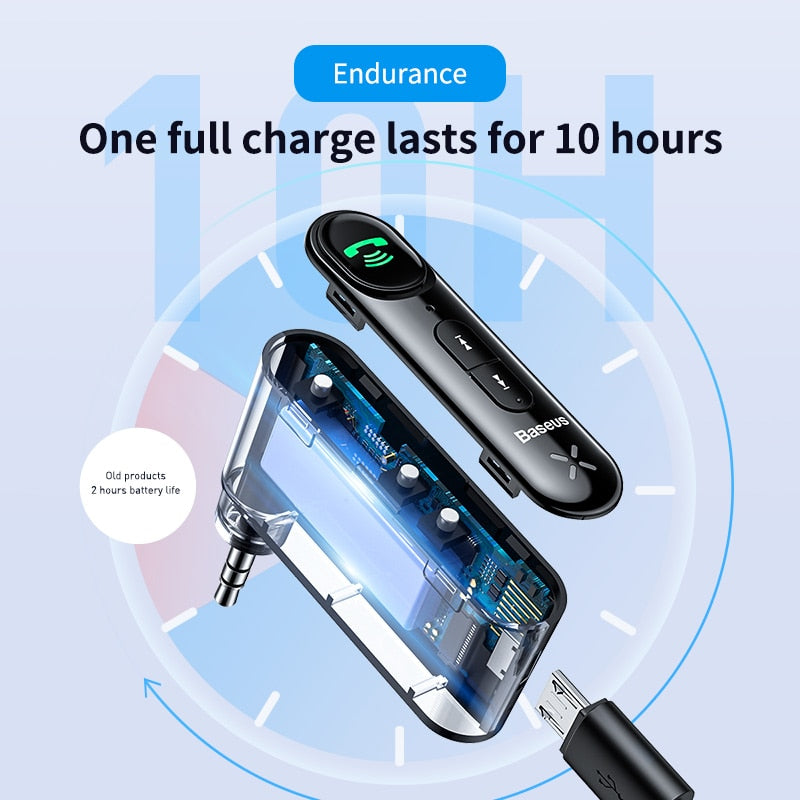 Car  Bluetooth  Wireless 3.5mm Audio Receive Bluetooth HandsSpeaker Headphone