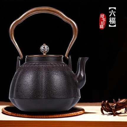 Pumpkin Cast iron Teapot Oxidized Uncoated  Tea Iron