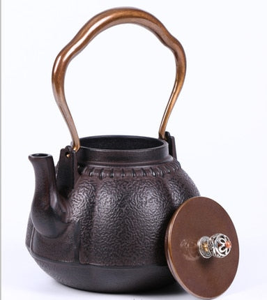 Pumpkin Cast iron Teapot Oxidized Uncoated  Tea Iron