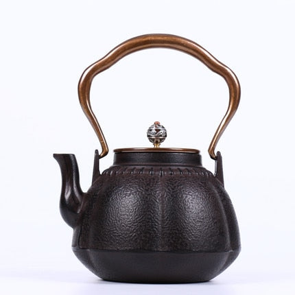 Pumpkin Cast iron Teapot Oxidized Uncoated  Tea Iron