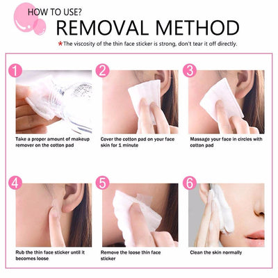 40 Pcs/Set Invisible Thin Face facial Stickers Facial Line Wrinkle Sagging Skin V-Shape Face Lift Tape Scotch for Face