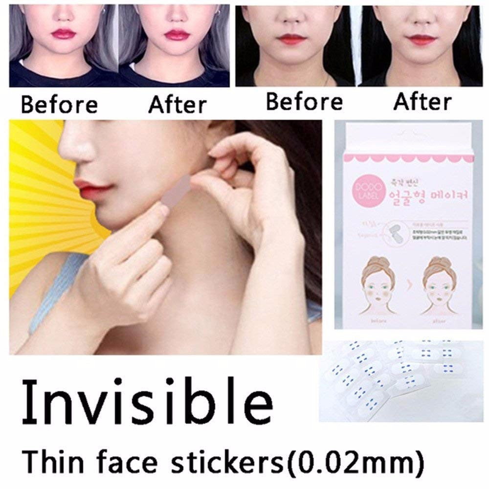 40 Pcs/Set Invisible Thin Face facial Stickers Facial Line Wrinkle Sagging Skin V-Shape Face Lift Tape Scotch for Face