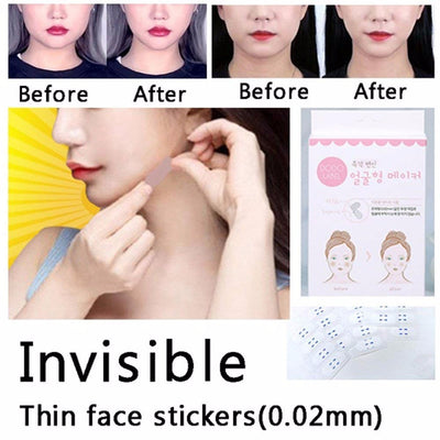 40 Pcs/Set Invisible Thin Face facial Stickers Facial Line Wrinkle Sagging Skin V-Shape Face Lift Tape Scotch for Face