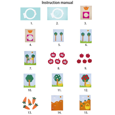 3D Soft Kid Cloth Book Non-Woven Panting Book Manual Intelligence Puzzle Children Toy Book Early Education  Infant Reading Book