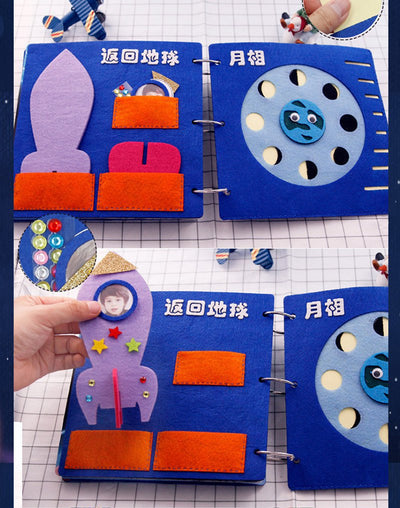 5 Styles My First Book Kids Quiet Cloth Book Baby Early Education Mom Sewing Montessori Enlightenment Books Felt DIY Package