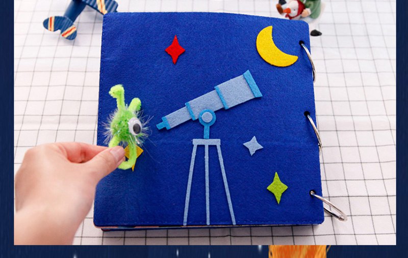 5 Styles My First Book Kids Quiet Cloth Book Baby Early Education Mom Sewing Montessori Enlightenment Books Felt DIY Package