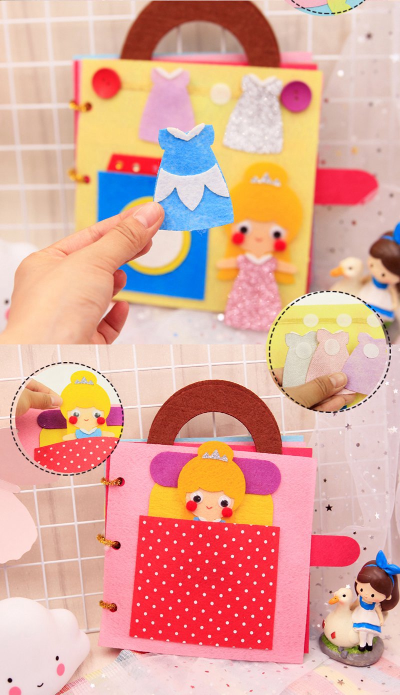 5 Styles My First Book Kids Quiet Cloth Book Baby Early Education Mom Sewing Montessori Enlightenment Books Felt DIY Package