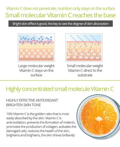 VIBRANT GLAMOUR Vitamin C Whitening Face Serum Hyaluronic Acid Cream Remover Acne Treatment Fade Dark Spots Anti-Aging Skin Care
