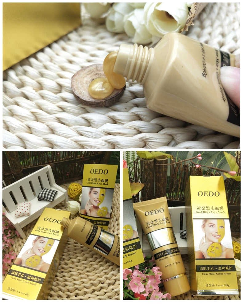 OEDO Gold goes to blackhead, shrink pores, remove acne remover mask and improve rough skin moisturizing skin care cream.