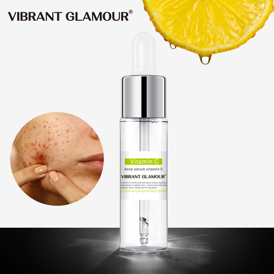 VIBRANT GLAMOUR Vitamin C Whitening Face Serum Hyaluronic Acid Cream Remover Acne Treatment Fade Dark Spots Anti-Aging Skin Care