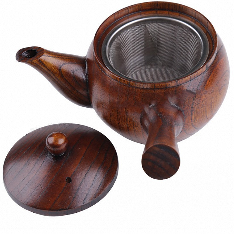 Wooden Teapot Japanese Tea Pot Vintage Kung Fu  Ebony Handle