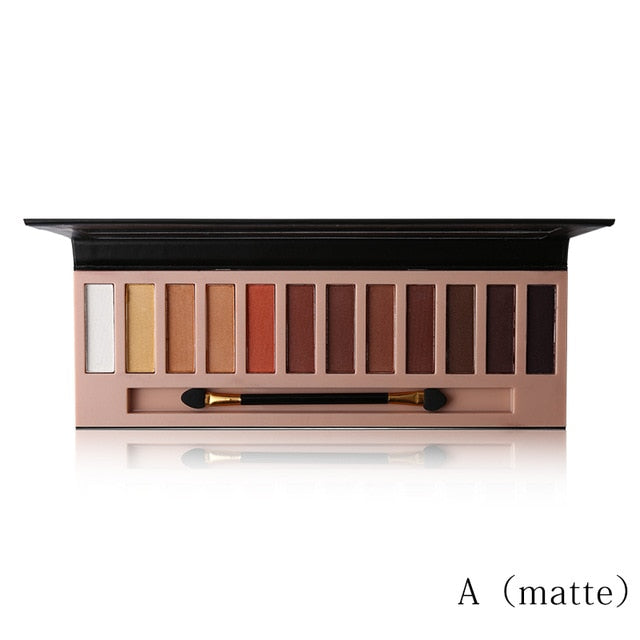 12 Colors  Matte Eyeshadow Makeup Palette Long Lasting  Natural Nude Eyes