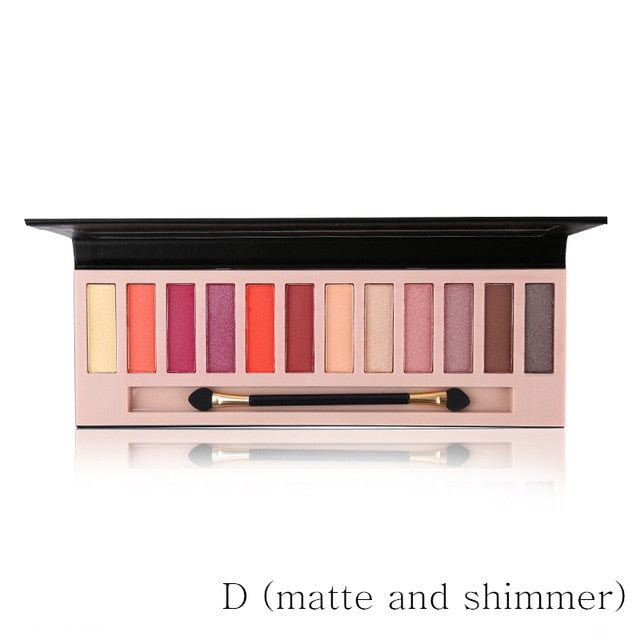 12 Colors  Matte Eyeshadow Makeup Palette Long Lasting  Natural Nude Eyes